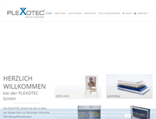 Tablet Screenshot of plexotec.com